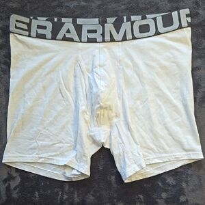 Under Armour White Boxer Briefs Performance Fit